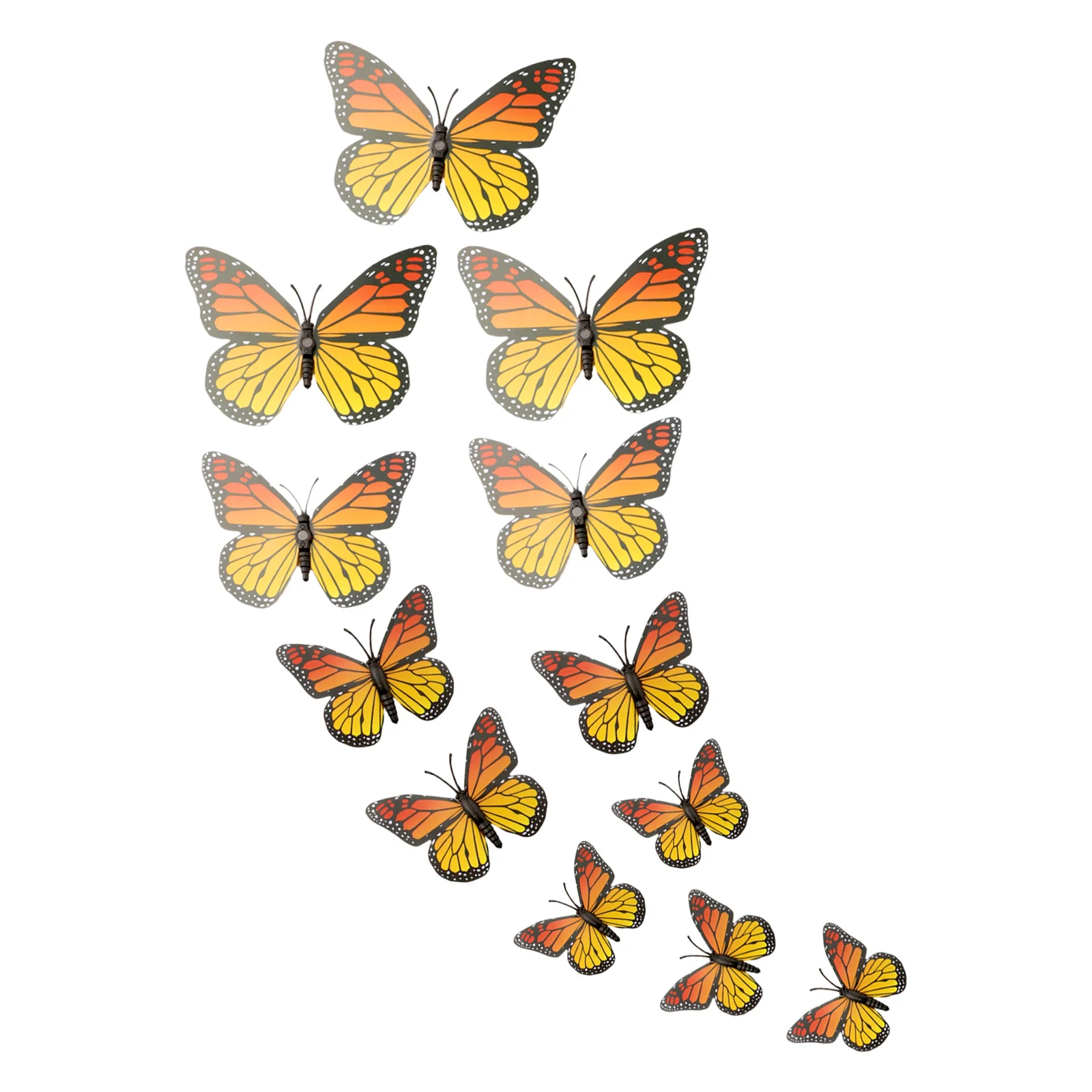 Craft Butterfly Decorations Butterfly Party Decorations Home Decor Party Decor Orange 24 Pieces Set Adhesive Tape Included