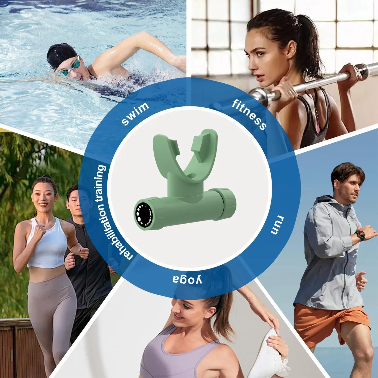 Breath Training Device Portable Breath Exercise Equipment Breathing Exercise Assistance For Running Swimming Gymnastics Martial