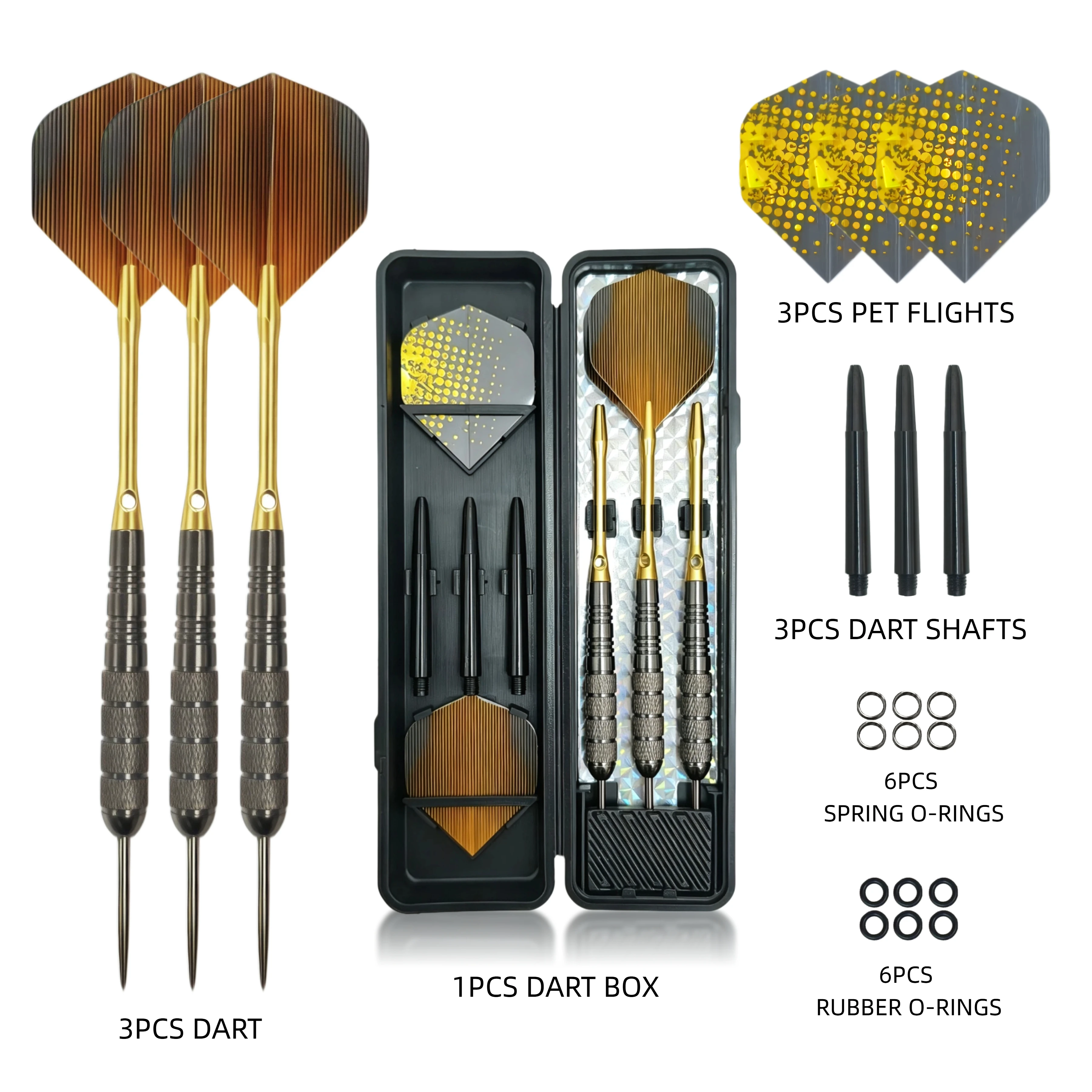 20g Professional Hard Steel Needle Dart Set, Anti Slip Groove Dart Barrel, Dart Beginner Friendly, Great Gift for Halloween Part