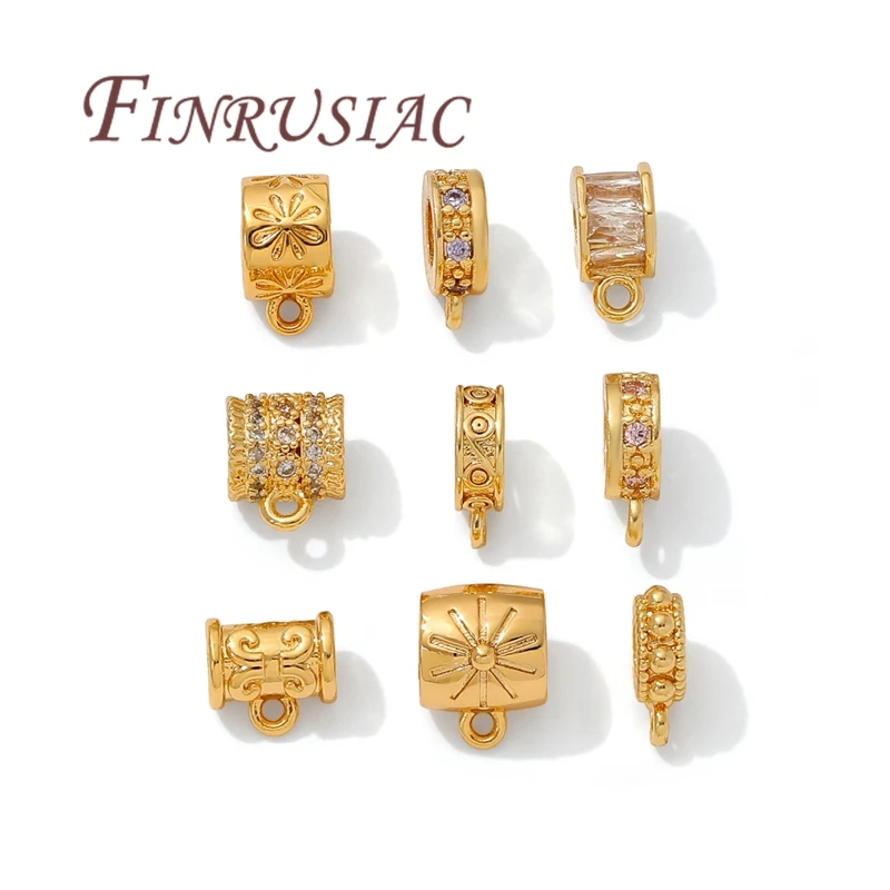 

18K Gold Plated Bails,Pendant Bail,Bail Beads Charms Connectors For Jewelry,DIY Necklace/Bracelets Making Accessories