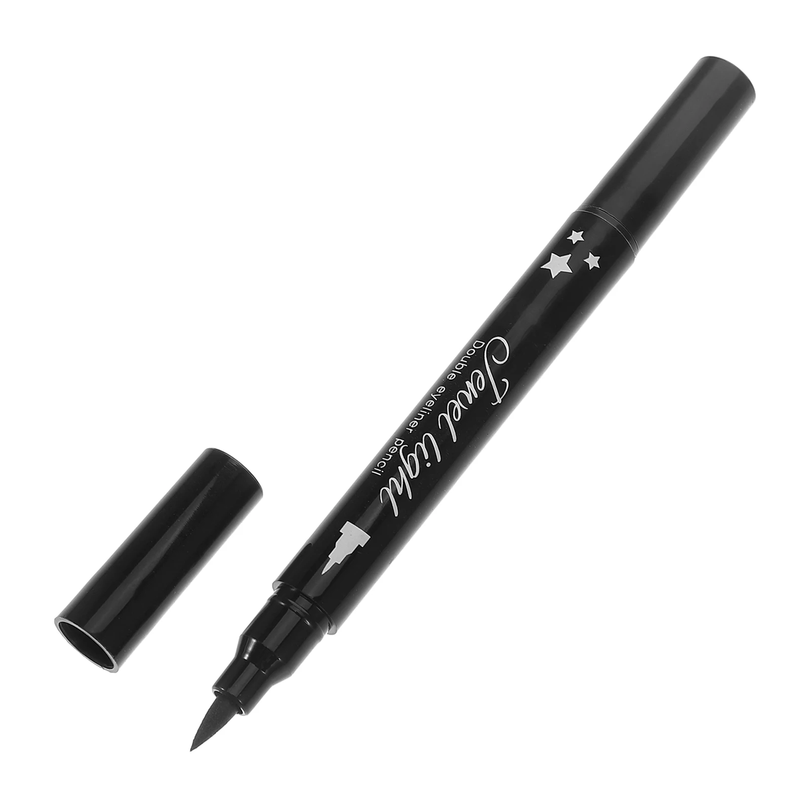 

Double Ended Waterproof Eyeliner Pen Long Lasting Smudge Proof Quick Drying Black Eye Liner Pencil Star Pattern Stamp Liquid