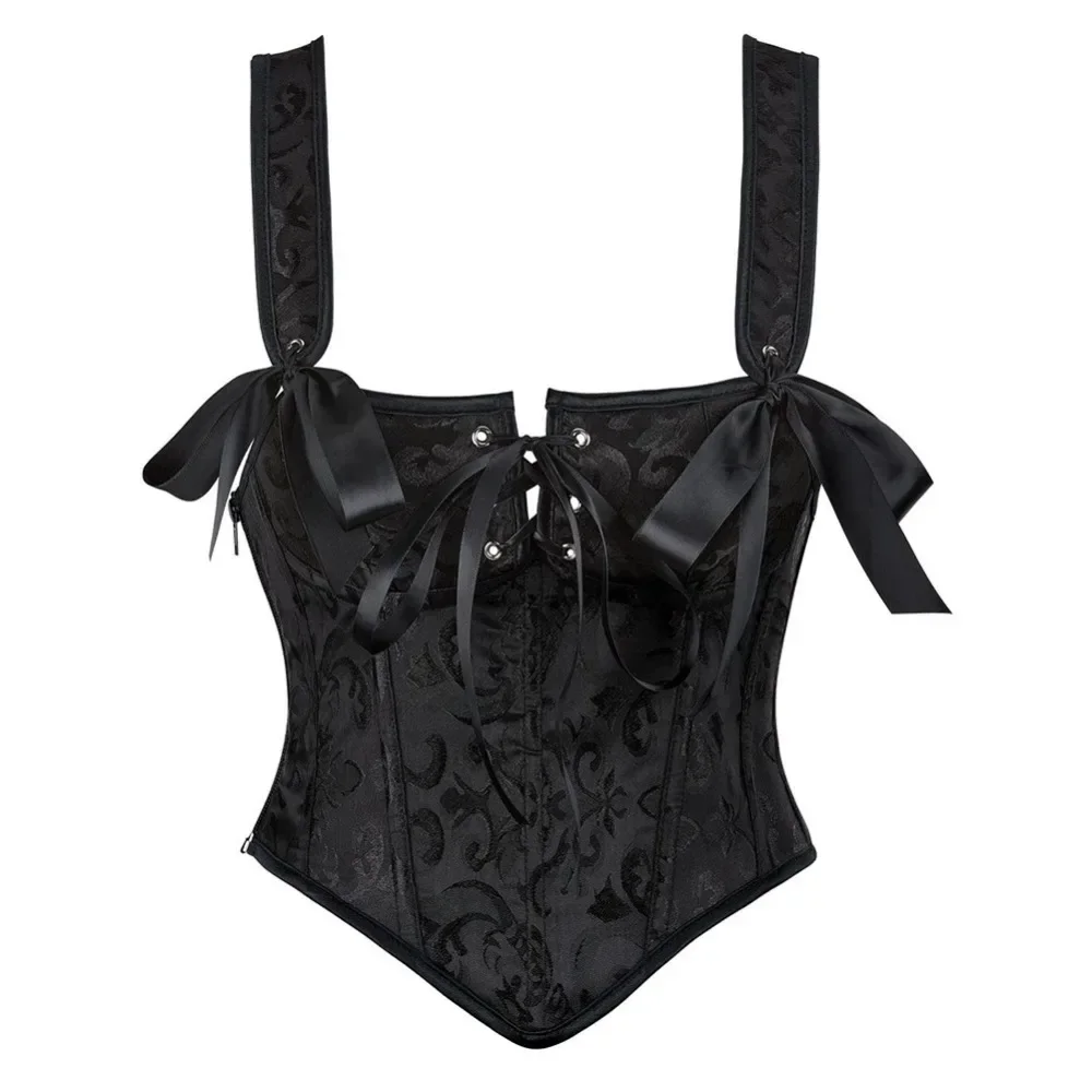 Steampunk Gothic Underbust Corset ผ้าพันคอวินเทจ Bustier เสื้อเซ็กซี่ Shaping ชุดชั้นในรัดตัว Streetwear เสื้อผ้าแฟชั่น