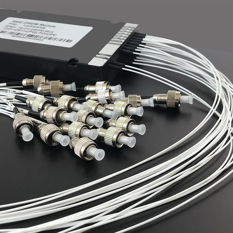 Fiber Optic Wavelength Division Multiplexer DWDM 8 Channel, Wavelength Spaced 100GHz FC Cassette Dense Wavelength Divider