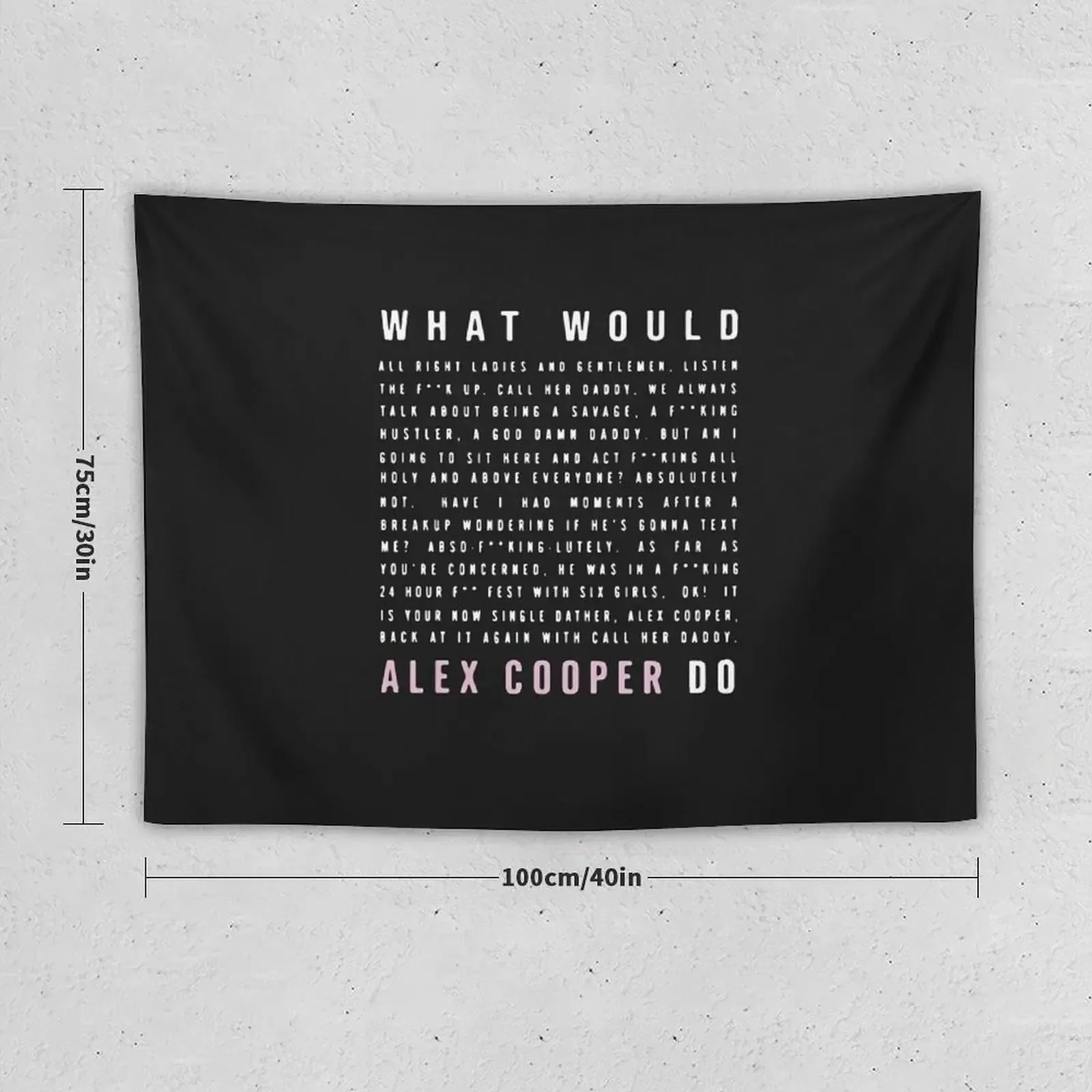 What Would Alex Cooper Do Tapestry Japanese Room Decor Aesthetic Home Decor Wall Coverings Tapestry