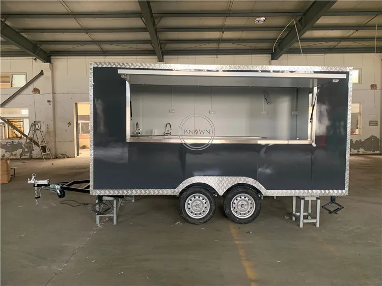 OEM 4M Food Truck Ice Cream Kiosk Cart Street Fast Food Catering Trailer Mobile Hot Dog Vending Van Food Traider