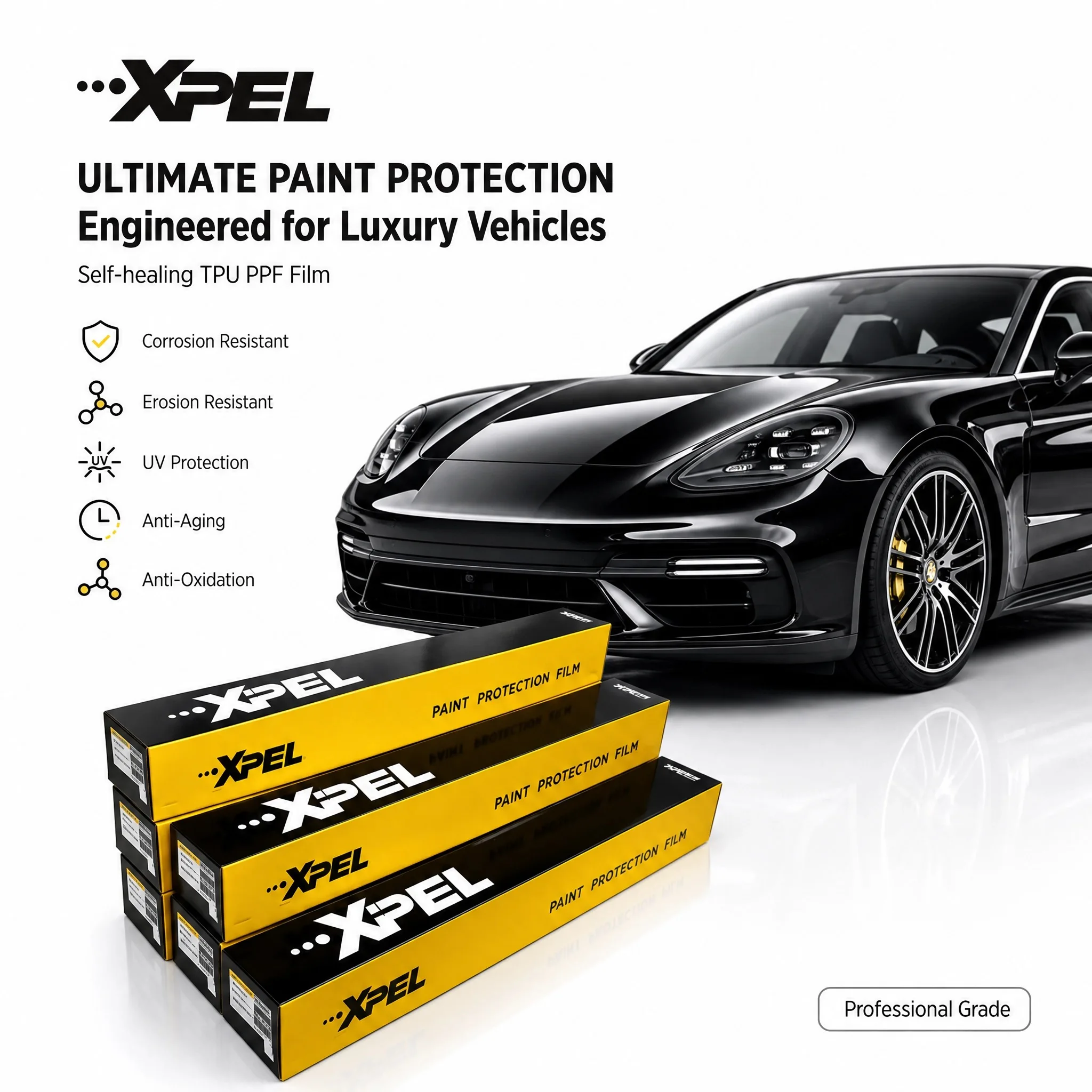 XEPL Transparent PPF Paint Protection Film Self Healing TPU Anti Yellowing High Gloss Car Body Wrap Protective Film Anti Scratch