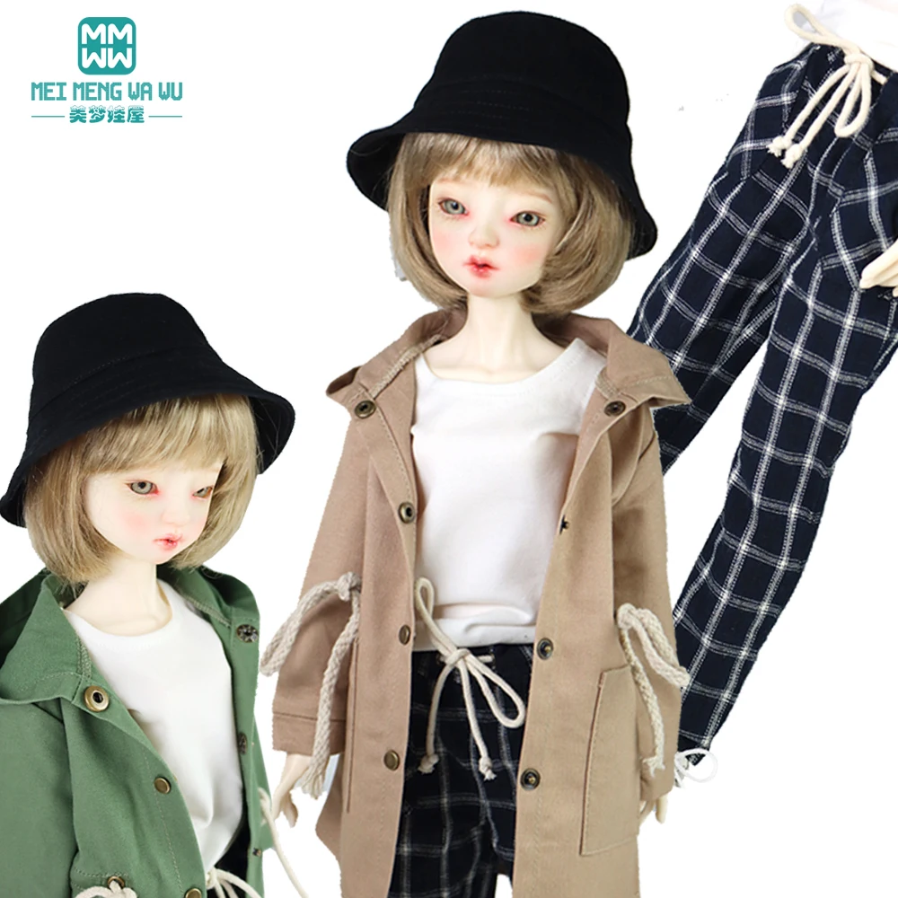 

BJD doll clothes uniform 43--45cm Spherical joint doll 1/4 BJD MSD Fashion Hooded coat, T-shirt, plaid pants