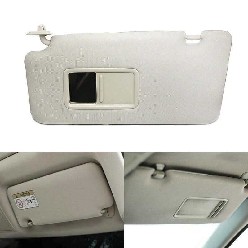 Car Interior Sun Visor LEFT Front Windscreen Sun Shade Sun Shield with Mirror Kit for Nissan Tiida 2005 - 2010