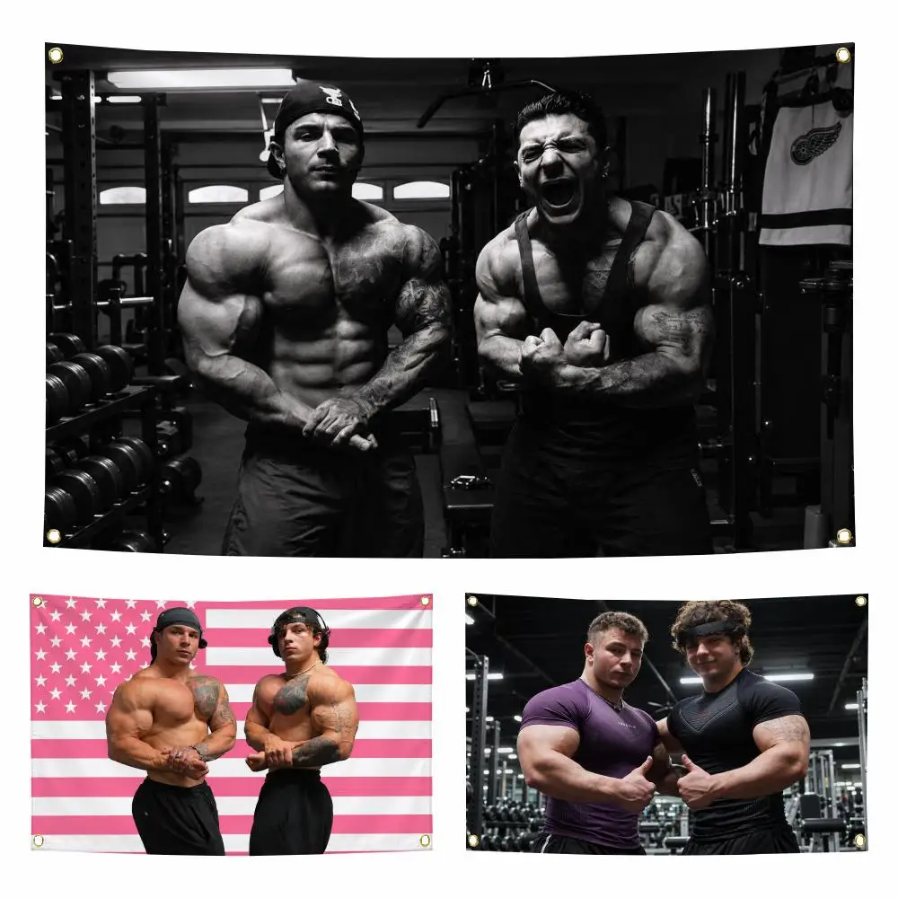 Fitness T-Tren Twins Flags Personalized Flag Room Dorm Camping Picnic Garage Bar Indoor Outdoor Wall Decor