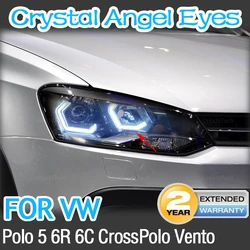 For Volkswagen VW Polo 5 6R 6C CrossPolo Vento Car Accessories Ultra Bright M4 style Daytime Angel Eye Light