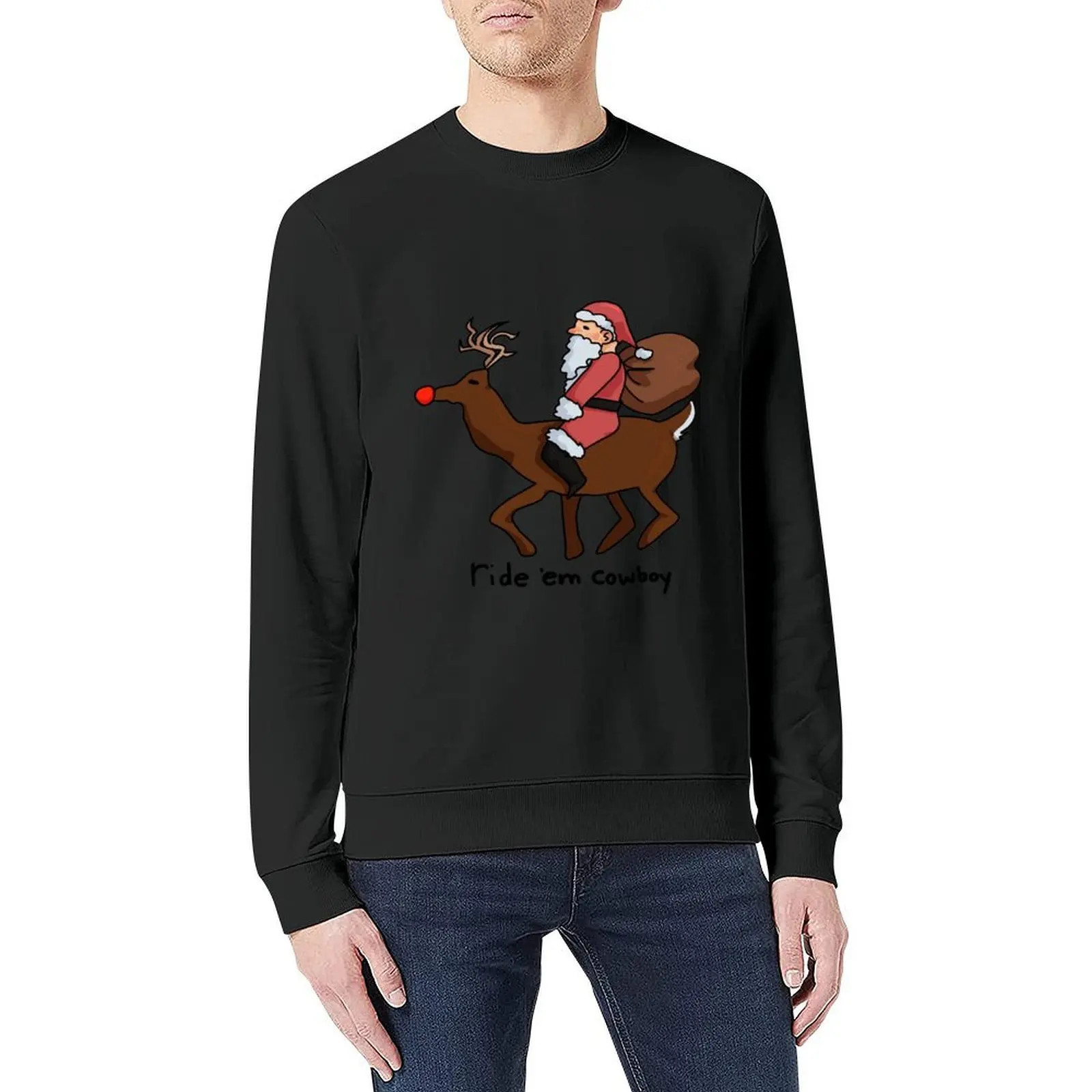 Yeehaw سانتا والرنة البلوز رجالي مصمم الملابس الجرافيك تي شيرت الرجال أنيمي الملابس الرجال معطف الرجال البلوز