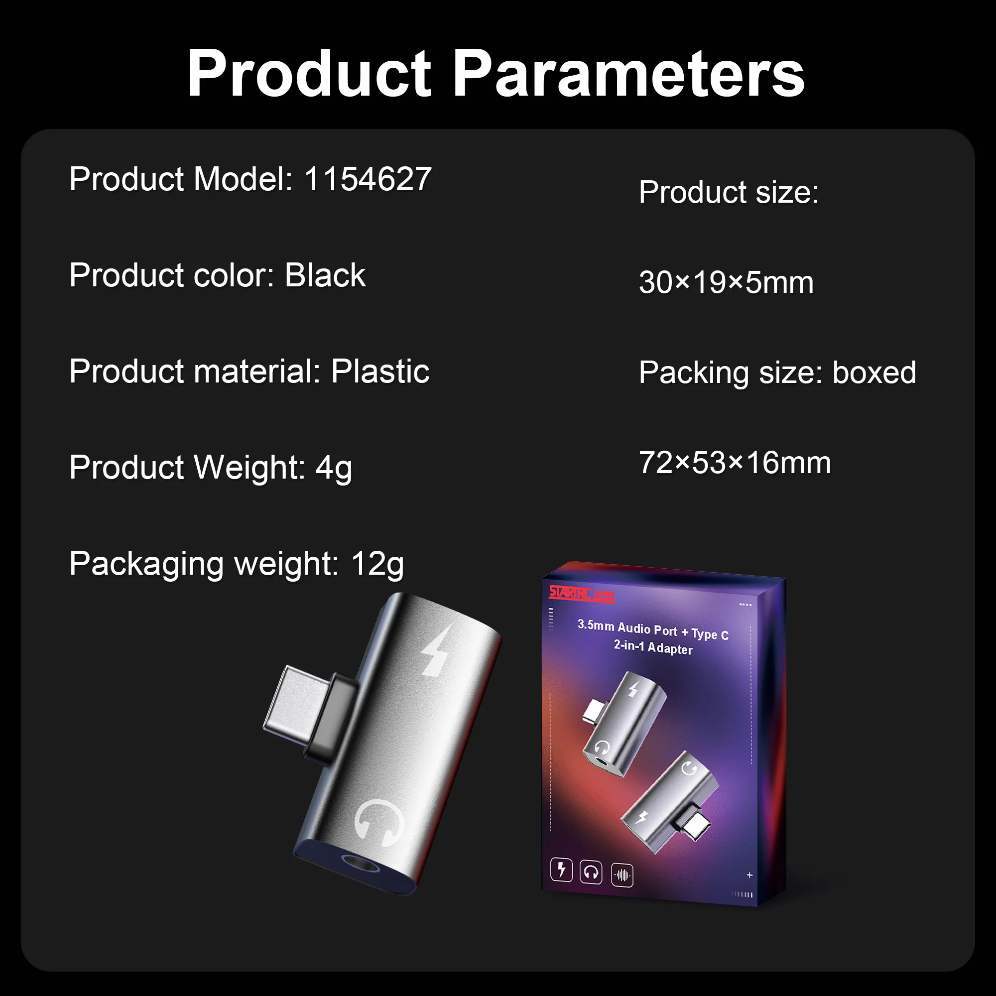 STARTRC 2 In 1 Converter ประเภท C ถึง 3.5 มม.พอร์ตเสียง Aux อะแดปเตอร์ Type-c 3.5 แจ็คสายสัญญาณเสียงสําหรับ Meta Quest 3S charger Connector