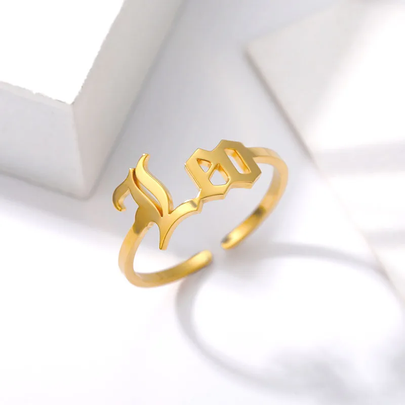 Leo Sagittarius Gemini Rings for Women Girls 12 Zodiac Sign Stainless Steel Ring Freeshipping Jewelry Christmas Gifts Wholesale