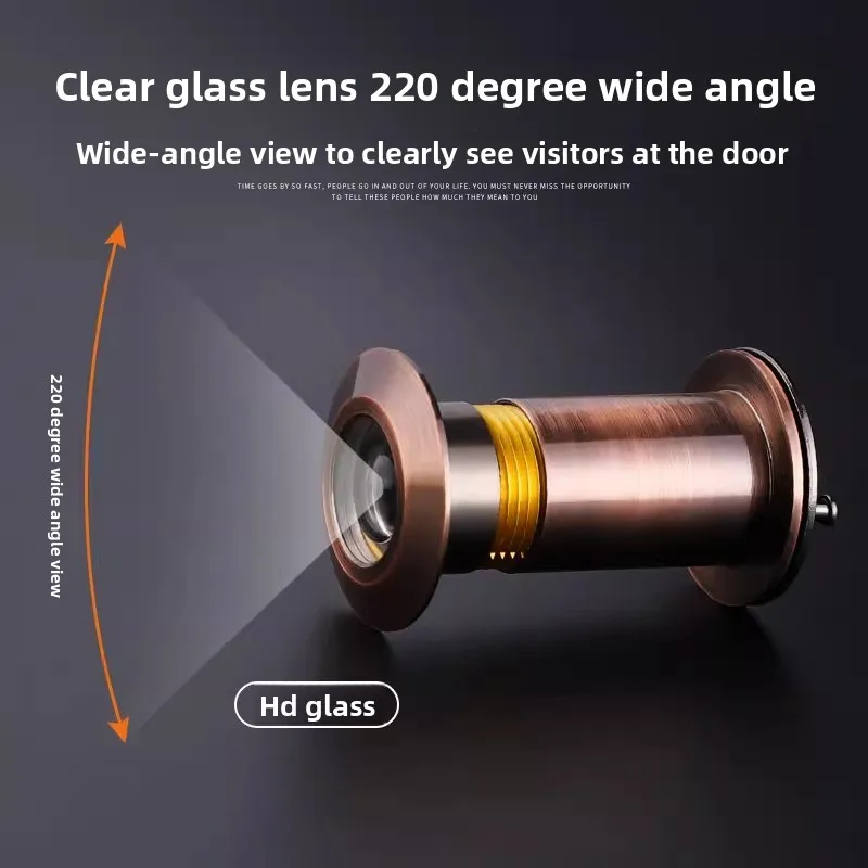 زاوية واسعة 200 درجة أمن الوطن ثقب الباب عين القط HD زجاج عدسة عارض الباب لتعزيز سلامة المنزل