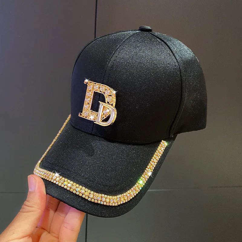 Fashion Brand Diamond D Letter Baseball Cap For Women Men Summer Outdoor Sun Protection Hat 2024 Autumn Casual Ladies Caps