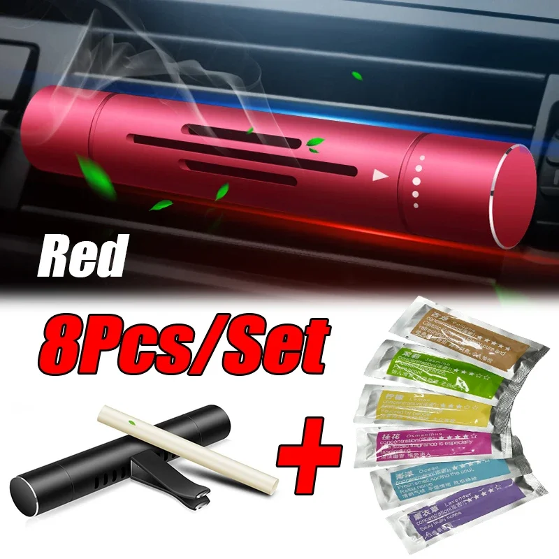 8 Teil/satz Auto Air Vent Parfüm Auto Lufterfrischer Aroma Geruch Aroma Auto Parfüme Lufterfrischer Parfum Auto Innen Zubehör