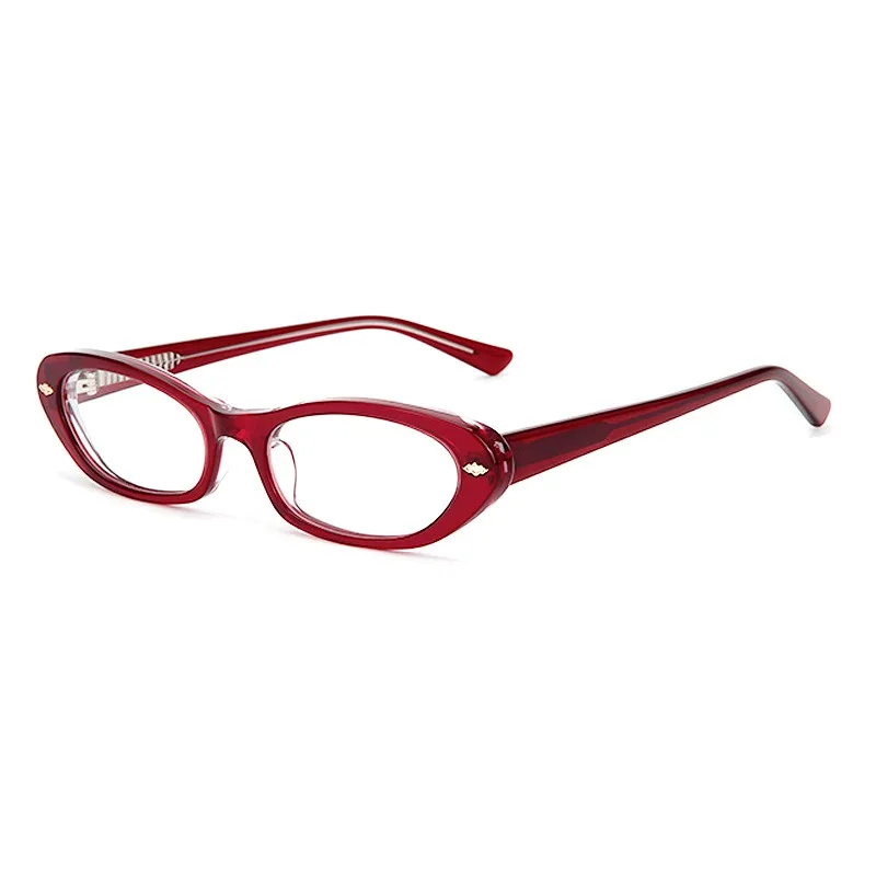 

Acetate Rivet Oval Glasses Frames for Women Prescription Custom Myopia Reading Eyeglasses Vintage Men New Retro Optics Eyewear