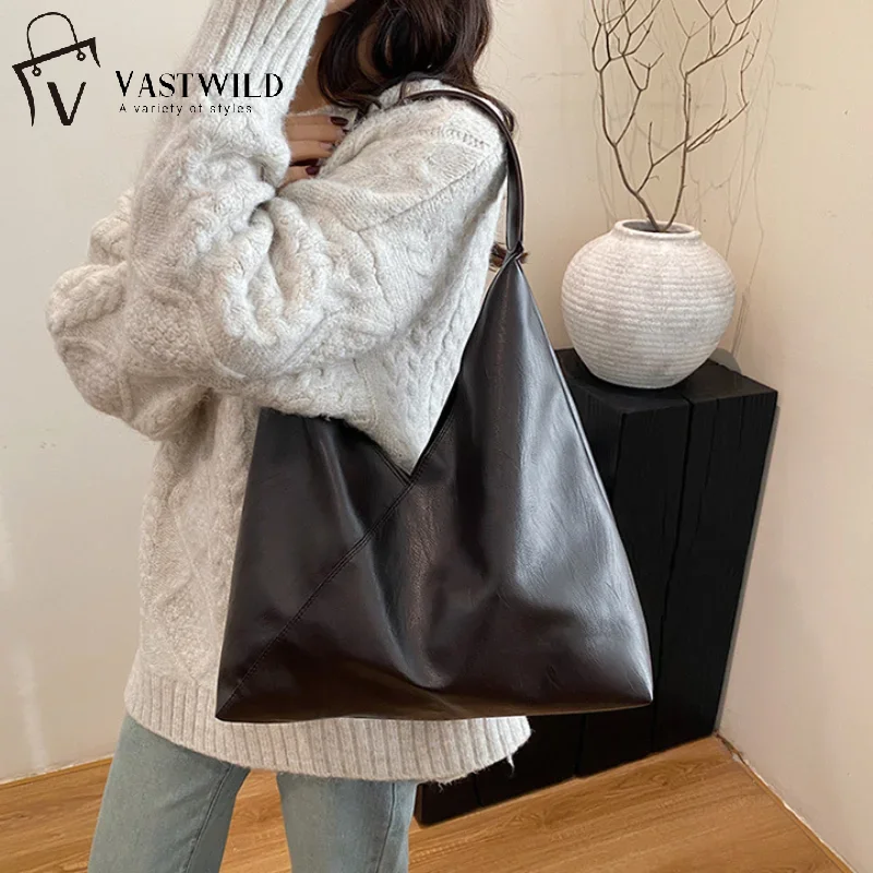

Fashion Design Leather Shoulder Bag For Women 2023 Tend Female Simple Big Underarm Hobo Bag Handbags And Purses