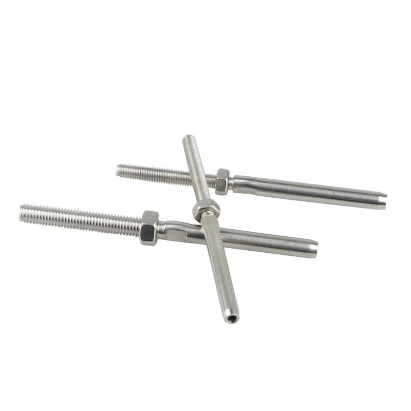 Stainless steel 316 European straight rod connector, wire rope pressing quick connector, guardrail stair cable