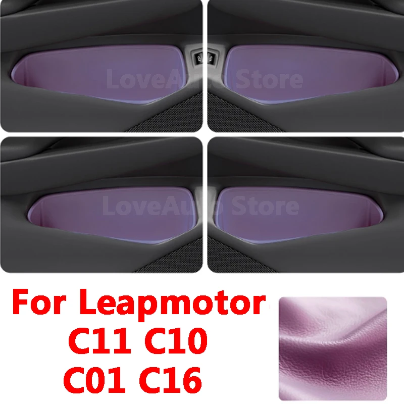 

For Leapmotor C11 C01 C10 C16 Car PU Leather Front Rear Door Inner Slot Armrest Handle Door Storage Box Cover Accessories