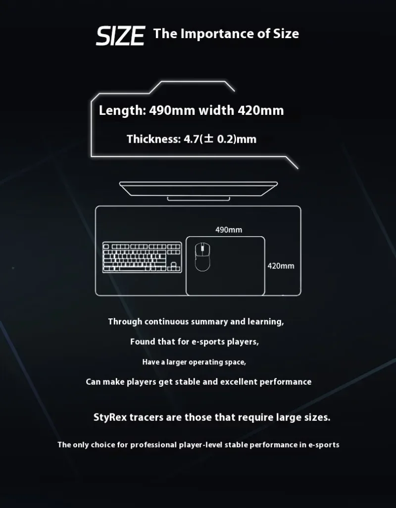 SCYROX Pro Gaming Mouse Pad 490x420mm Micro-Textured Non-Slip Base Esports Grade for CS2 Valorant FPS Desk Mat