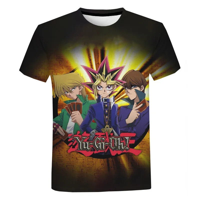 2024 Summer Large T-shirt Casual Fashion Fashion Harajuku Sweatshirt T-shirt New Anime Yu Gi Oh 3D Printed Men\'s Neutral T-shirt