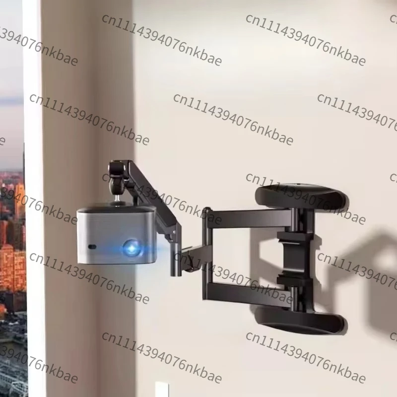 360° Rotation Adjustable Projector Bracket, Telescopic Foldable Wall & Ceiling Mount Stand for Home Bedroom Office Projector