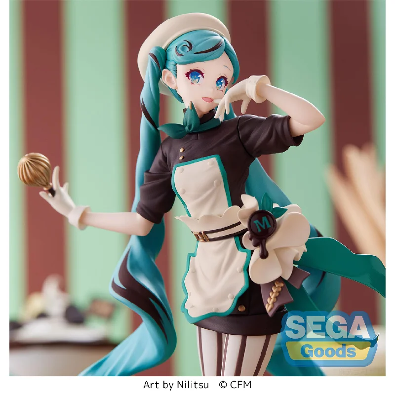 BANDAI Shijia V Family Hatsune Miku Bitter Pastry Master Standing Posture Scene Product Handmade Classic Animation Character Mod