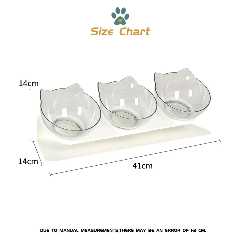 

Dogs Pet Feeder 3 1 Bowls Small Cat With Bowl Supplies In Elevated Food For Triple Cats Dog Non-slip Container Three Water Stand