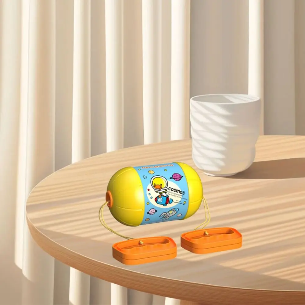 ABS tirando bolas de velocidad elásticas juguete interactivo con combinación de luz lanzadera bola mano tirar juegos deportivos doble tirón bola juguete