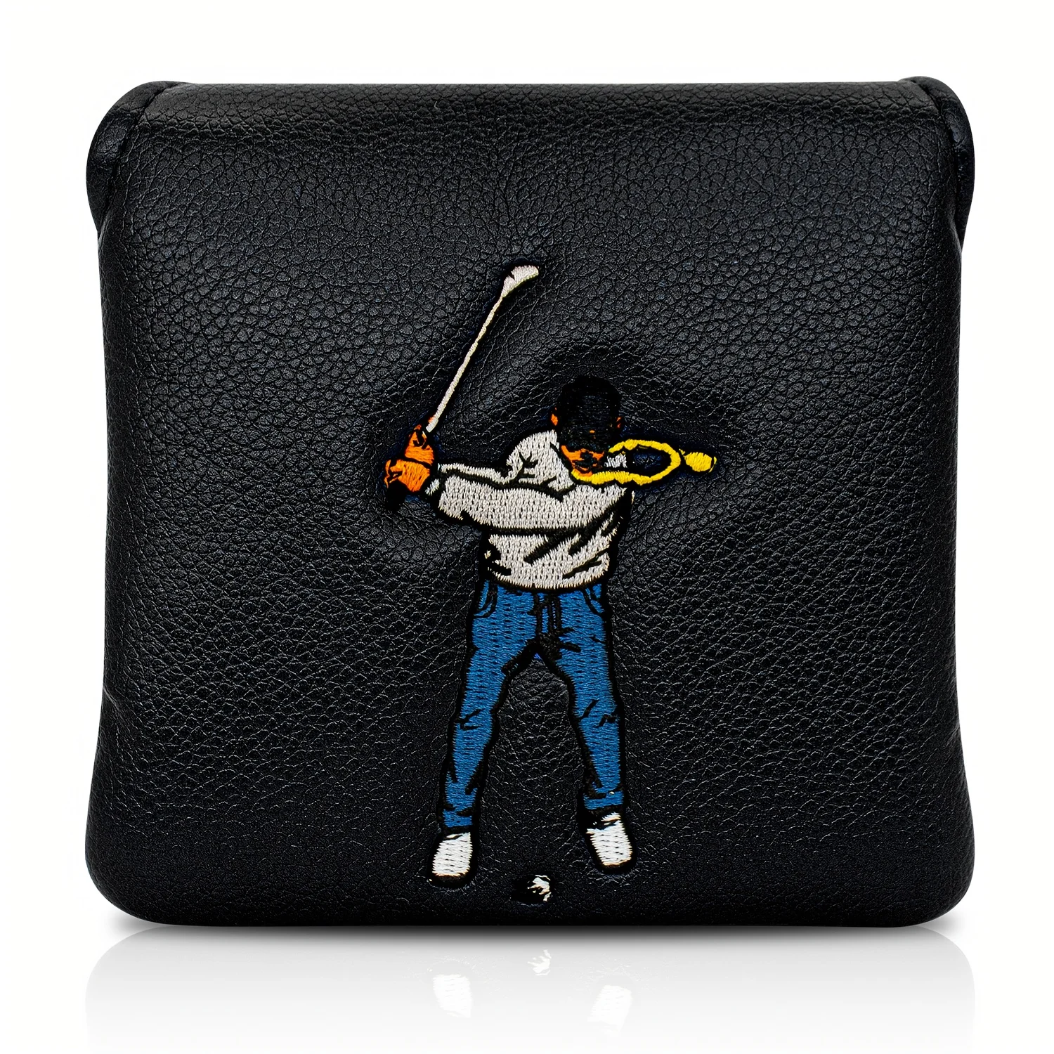 ฝาครอบหัวไม้กอล์ฟทรงสี่เหลี่ยม, วัสดุสังเคราะห์ทนทาน, หลายสีให้เลือก, อุปกรณ์เสริมสำหรับกอล์ฟ