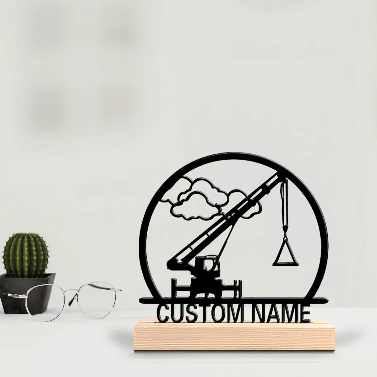 1pc New Design Personalized Custom crane Modern Wooden Base Decor for Office Living Room Nature-Inspired Wedding Decorations