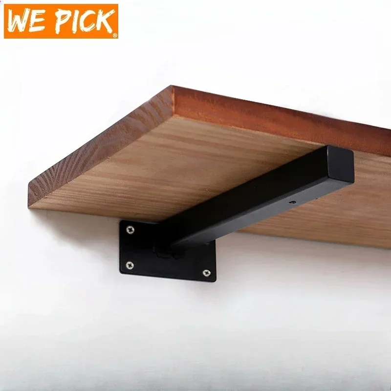 

Wall Bearing Wall Hanging Support Frame Shelf Hanging Wall Bracket Black Stainless Steel Laminate Mounting Bracket Accessories