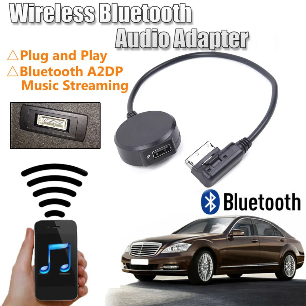 Car Interface Wireless Bluetooth Audio Adapter Transmitter Bluetooth A2DP Music Streaming AUX Cable For Mercedes Benz MMI