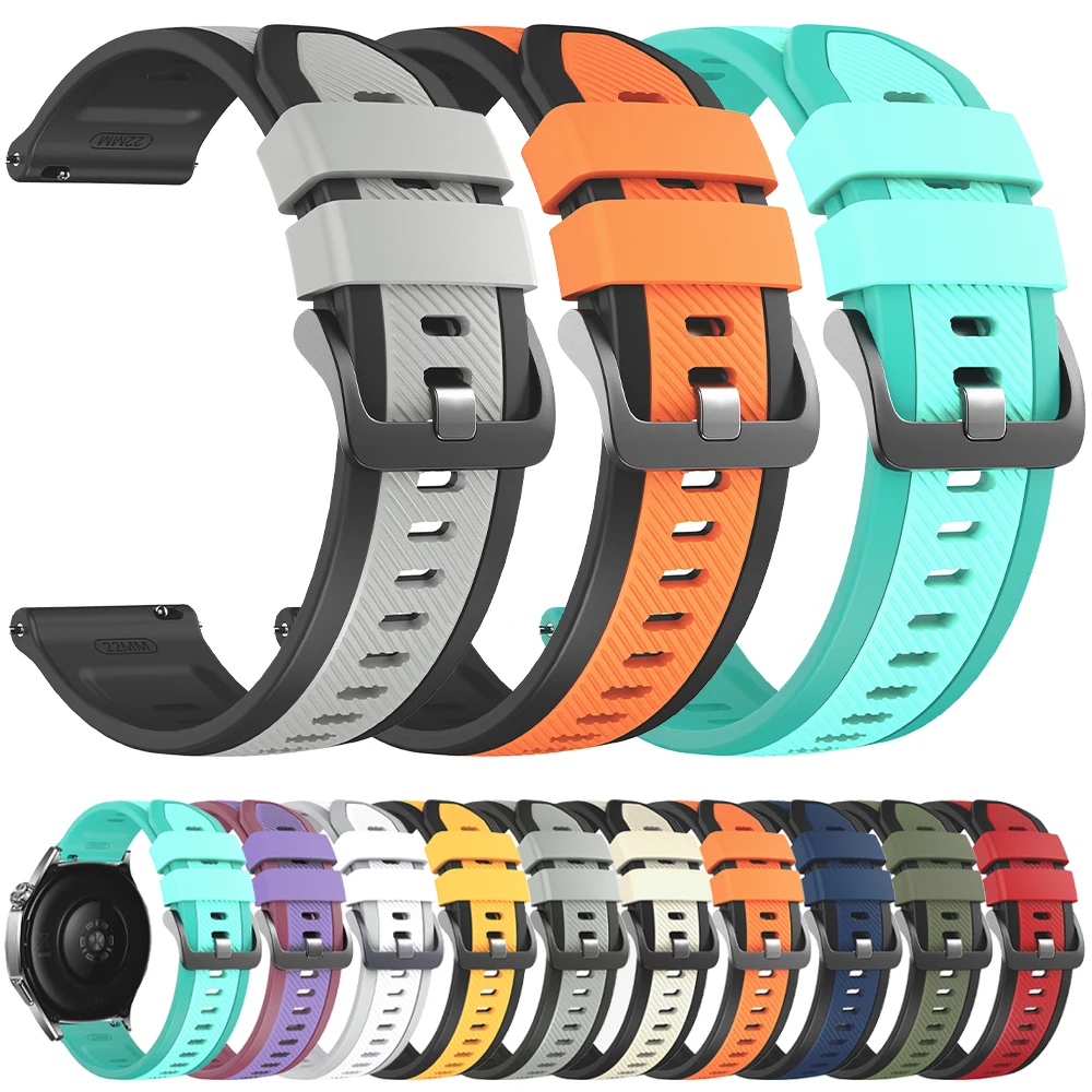 22mm Silicone Strap For Huawei GT 6 Pro GT6 GT5 GT5Pro GT4 GT3 2 2e 46mm Replacement Sports Band For Huawei Watch 5 4 3 Bracelet