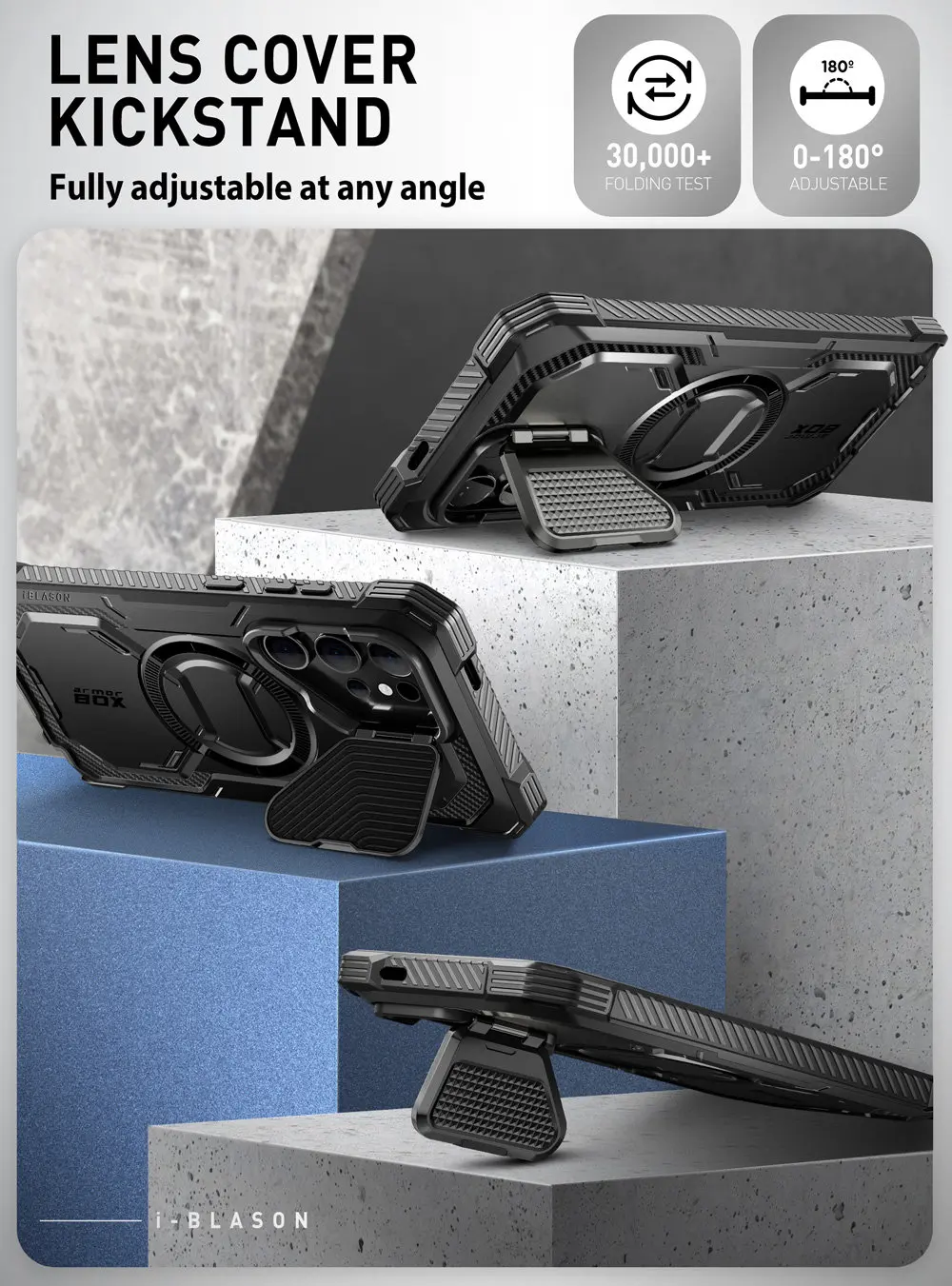 For Samsung Galaxy S24 Ultra Case (2024 Release) 6.8 inch I-BLASON Armorbox Full-Body Rugged Case with Built-in Screen Protector