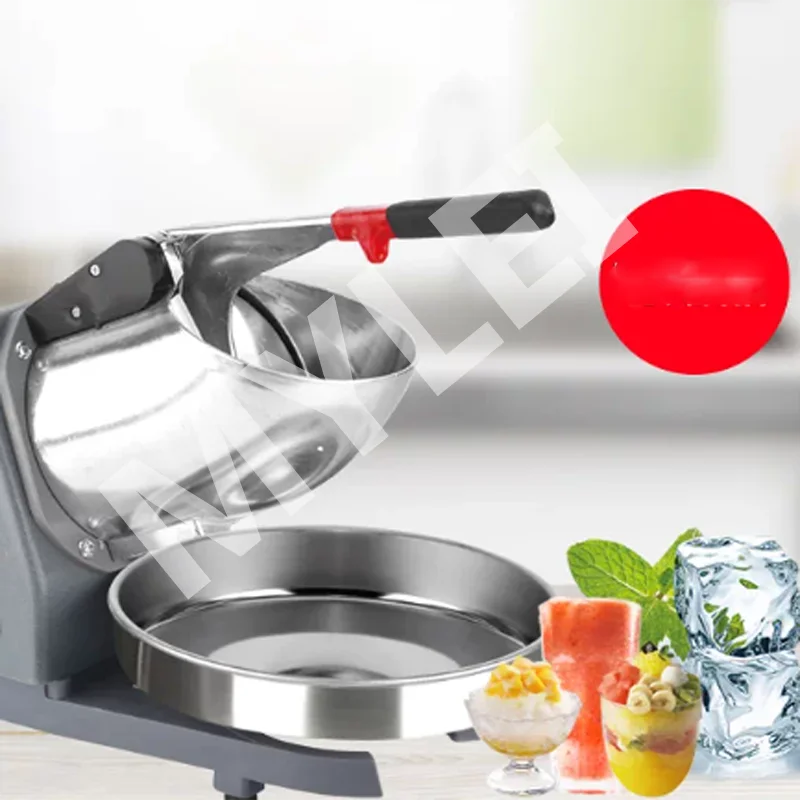 Commercial Portable Snow Cone Maker Powerful Block Ice Shaver Machine Stainless Steel Electric Ice Crusher Machine