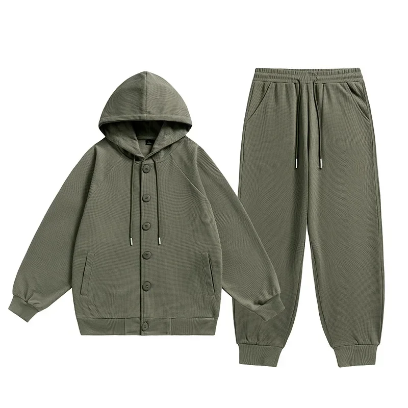 2024 Autumn Winter Men's Running Tracksuit Hoodies + Sweatpants 2 Pieces Casual Track Suit Sportswear Male Fashion Suits image 4