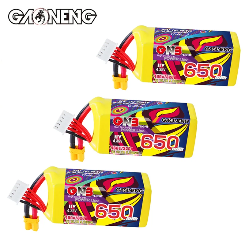 

GNB LiPo Battery 4S 15.2V 650mAh 160C/320C for Drone Remote Controlled FPV Quadcopter Helicopter Aircraft RC Parts 4S Battery