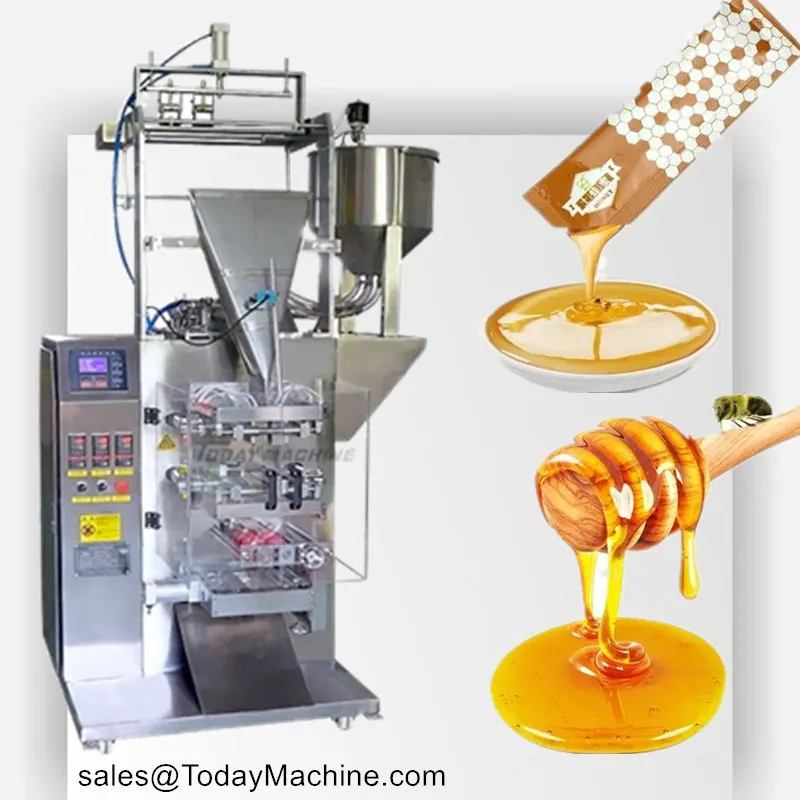 Redsun automatic multilane 4 side seal multi line lane liquid shampoo sauce ketchup tomato paste pouch sachet packing machine