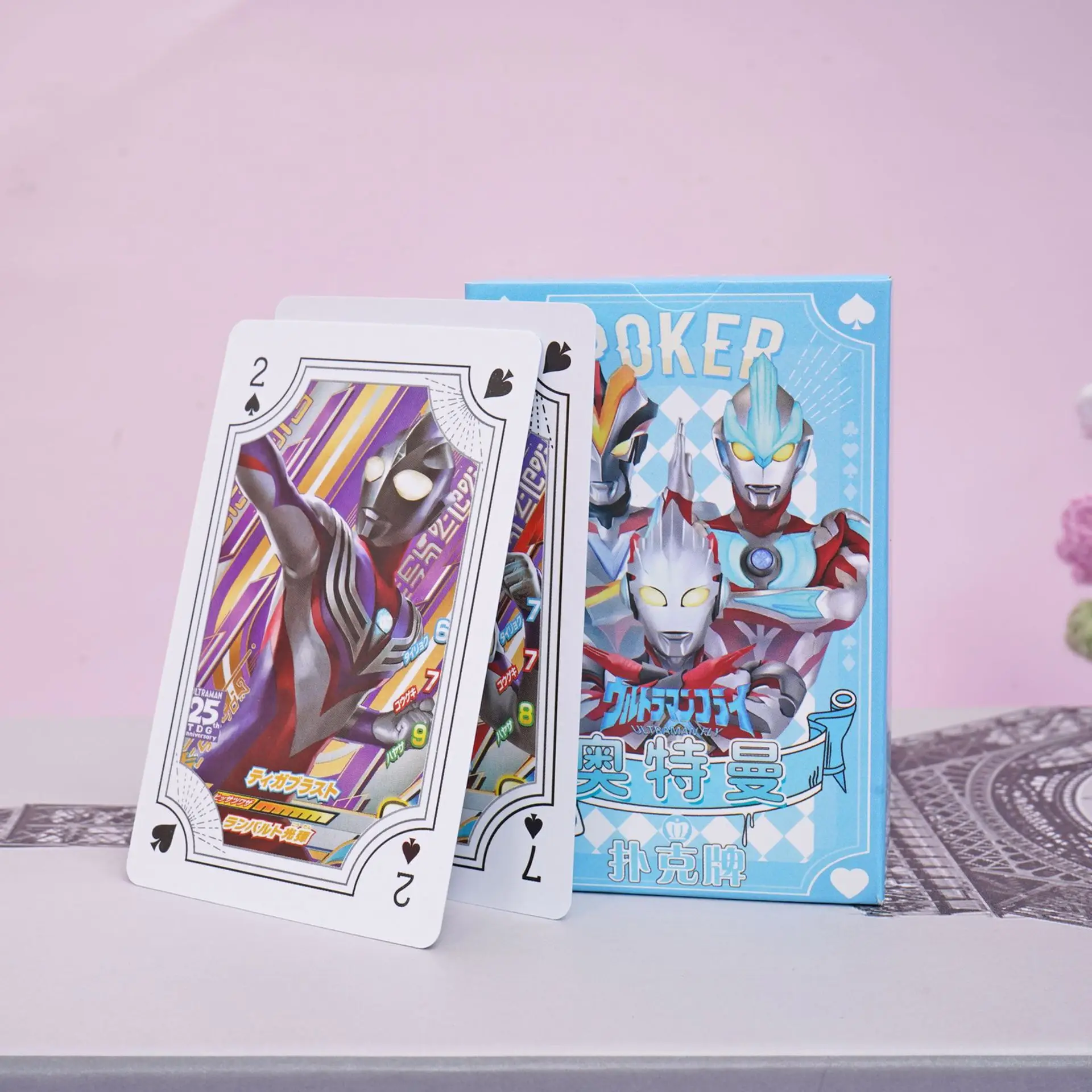 Ultraman 54 Playing Cards Set | Geed Tiga Zero Leo | Boys Birthday Gift | Waterproof Durable Kids Poker Game Top Christmas Gift