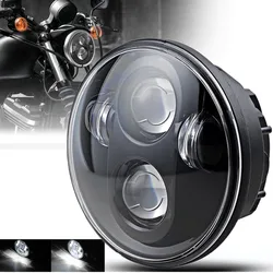 5.75 Inch Black LED Headlight For Dyna Sportster XL 1200 883 Street 500 750 5-3/4