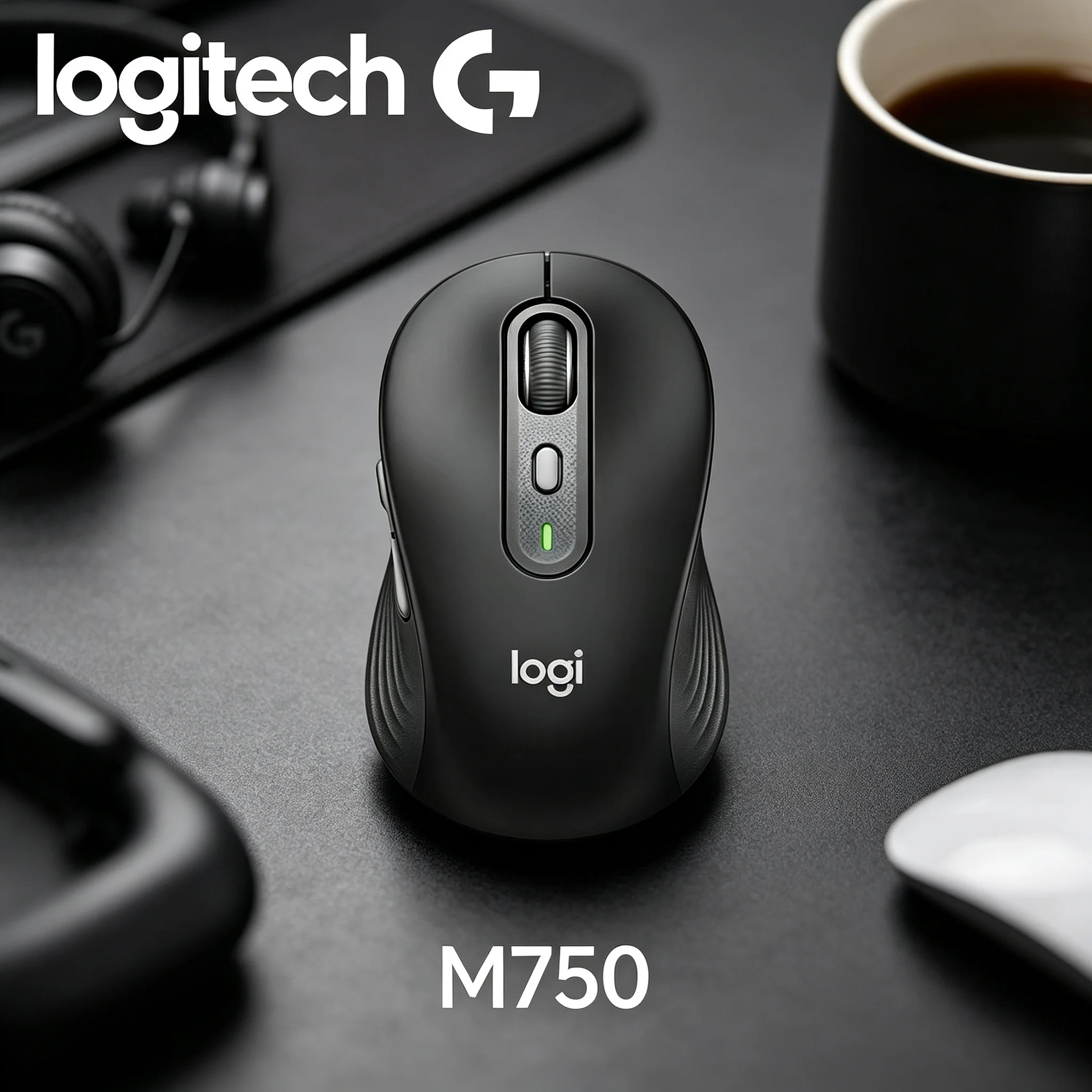 Logitech M750 Silent Wireless Mouse Stable Bluetooth Connection No Drop‑Off During Multi‑Device Office Working Process