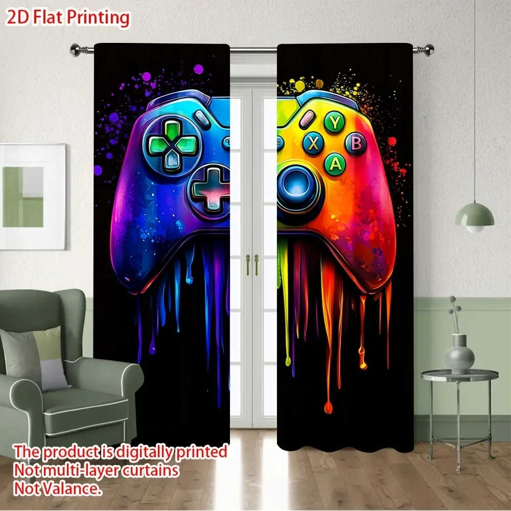 2PCS Digital Printed Curtains, - Home Decor Youtube Videos recension och pris