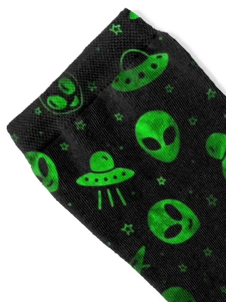 Aliens and UFOs Pattern Socks Stockings man Thermal man winter Stockings compression colored Socks Men's Women's