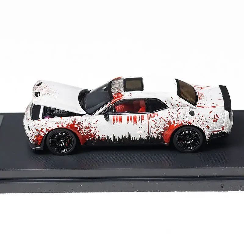 Model samochodu Dodge Hellcat SRT Limited Edition ze stopu, skala 1:64, kolekcjonerski, zabawka, prezent, pamiątka, ekspozycja.