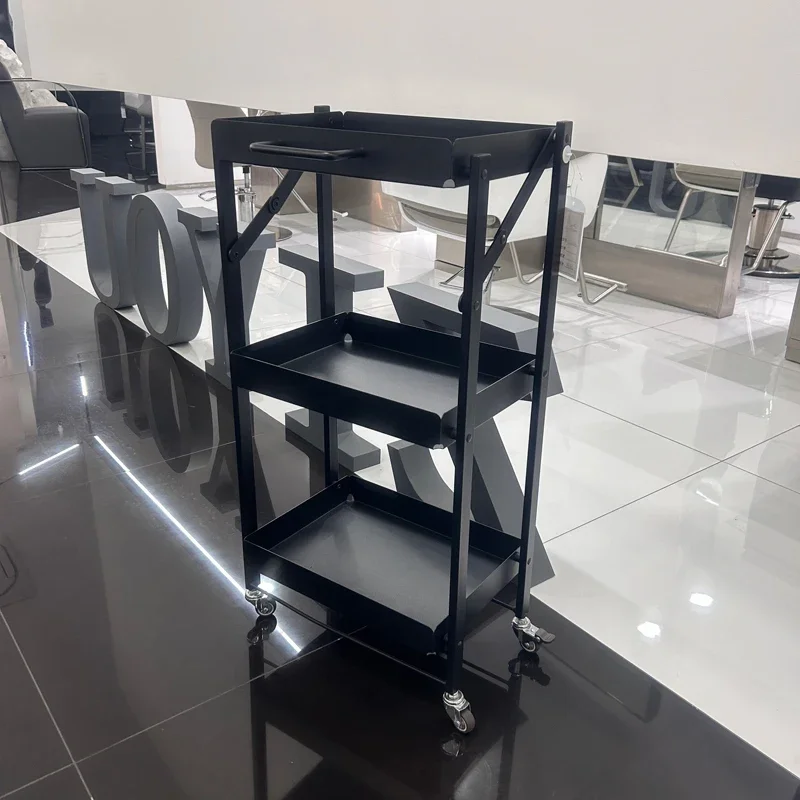 Laadwagen Cosmetische Salon Meubilair Helper Roze Organisatoren Trolleys Schoonheidswagen Accessoires Professionele autosteun Kapper