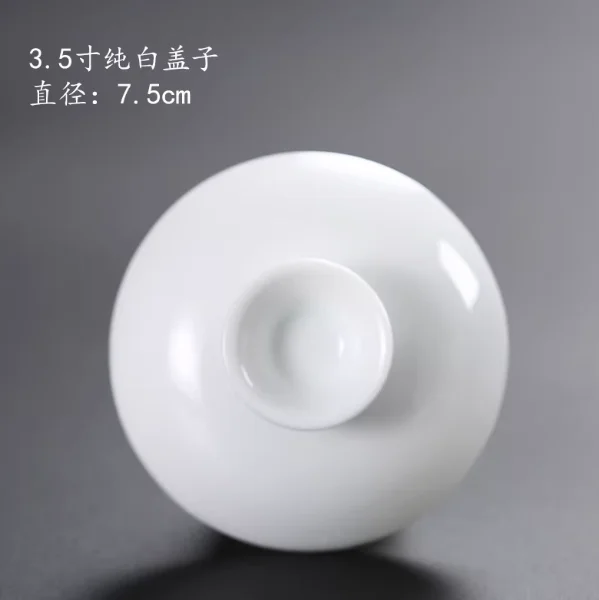 Cover Bowl Tea Cup Single Lid Ceramic Sancai Tea Bowl Household Accessories Kungfu Tea Set Spare Parts Blue and White Porcelain