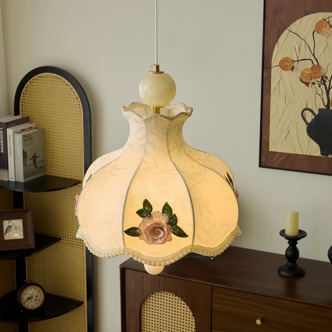 Decor Timeless Lighting - ثريا أنيقة بتصميم الوردة، طراز فرنسي