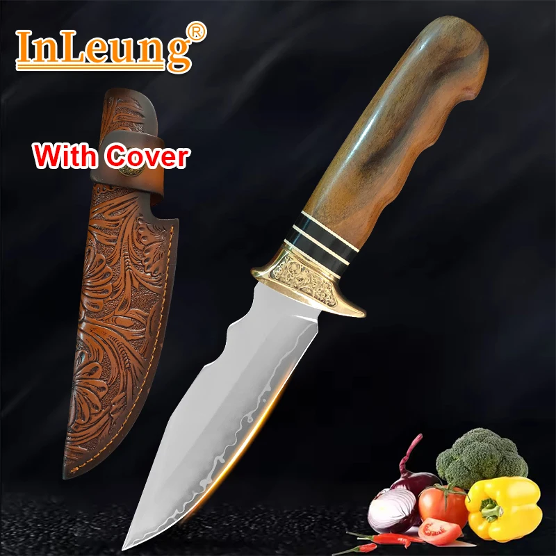 Professional Boning Knives Damascus Steel Wood Handle Chef's Cleaver Butcher Knife Damascus Knife Slicing Meat Fruit Fish Knife